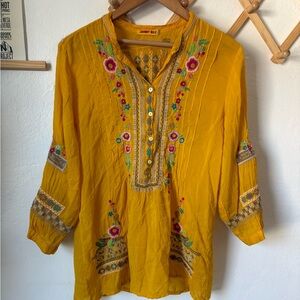 Johnny Was  Yellow Tunic